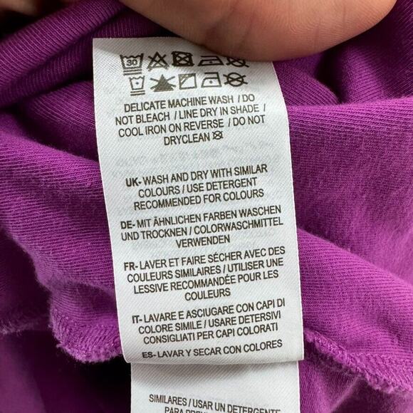 Boden Top Women US14 Purple Jersey Stretch V-Neck Long‎ Sleeves Basics Casual - Picture 11 of 11
